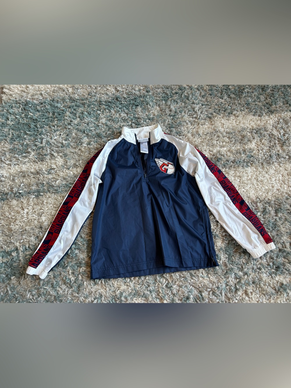 Kids Cleveland Guardians Half Zip Track Wind Breaker